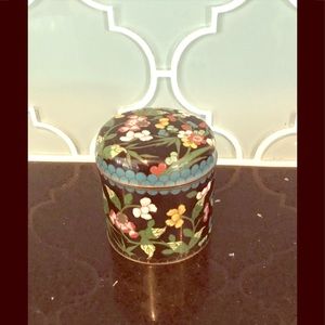 Vintage Cloisonné Tea Caddy